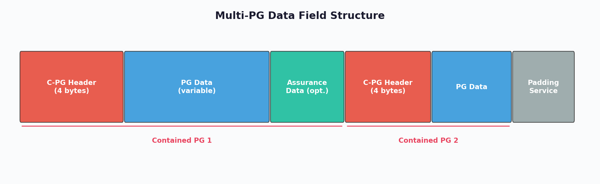 Multi-PG Data Field Structure